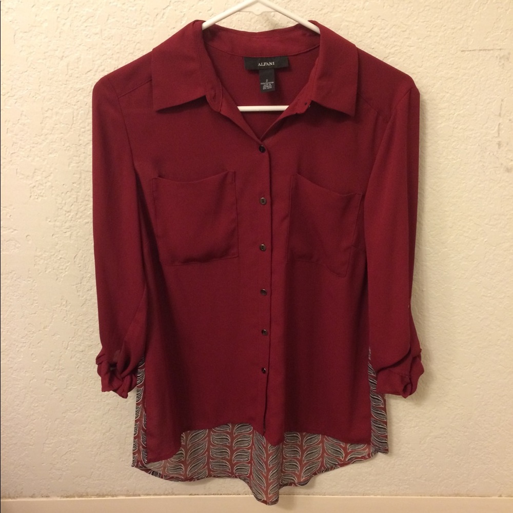 Red Button-Up